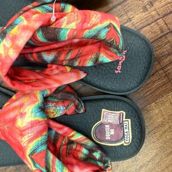 Sanuk Yoga Sling 2 Prints Yoga Mat Sandals Womens Size 9 -NEW- - Picture 4 of 6